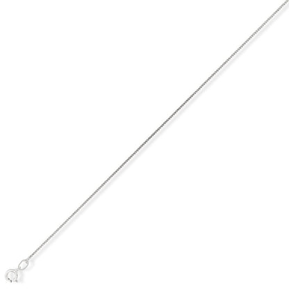 9ct White Gold  Classic Curb Pendant Chain Necklace - 0.9mm gauge - CNNR02608