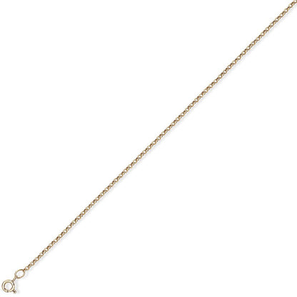 9ct Gold  Round Belcher Pendant Chain Necklace - 1.9mm - CNNR02661