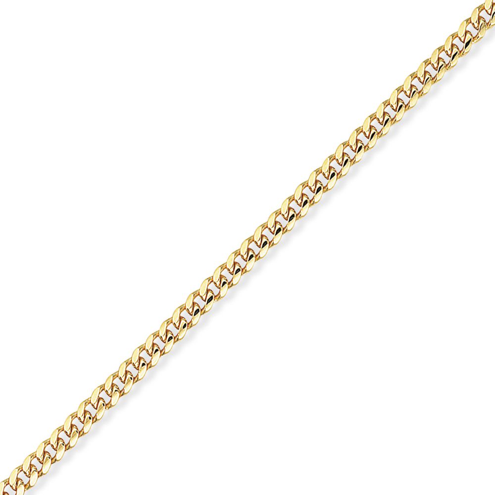 9ct Gold  Bombe Curb Bracelet Chain 7.25" 18cm 7.25 inch - CNNR02675