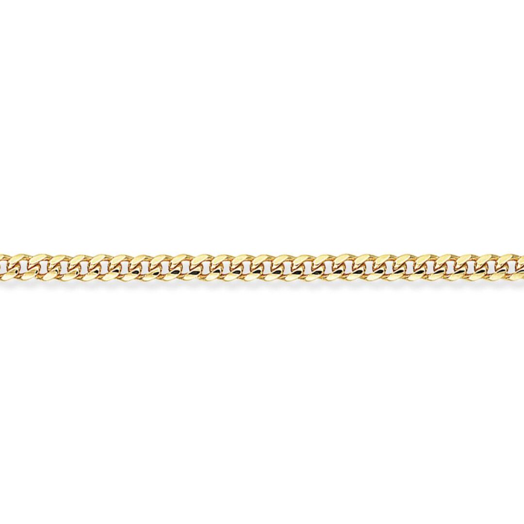 9ct Gold  Bombe Dombed Curb Bracelet 3.5mm 8.5" 21cm - CNNR02675-08