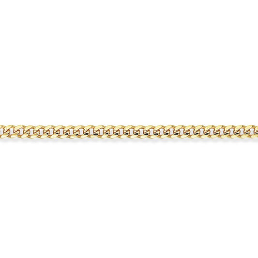 9ct Gold  Bombe Dombed Curb Bracelet 3.5mm 8.5" 21cm - CNNR02675-08