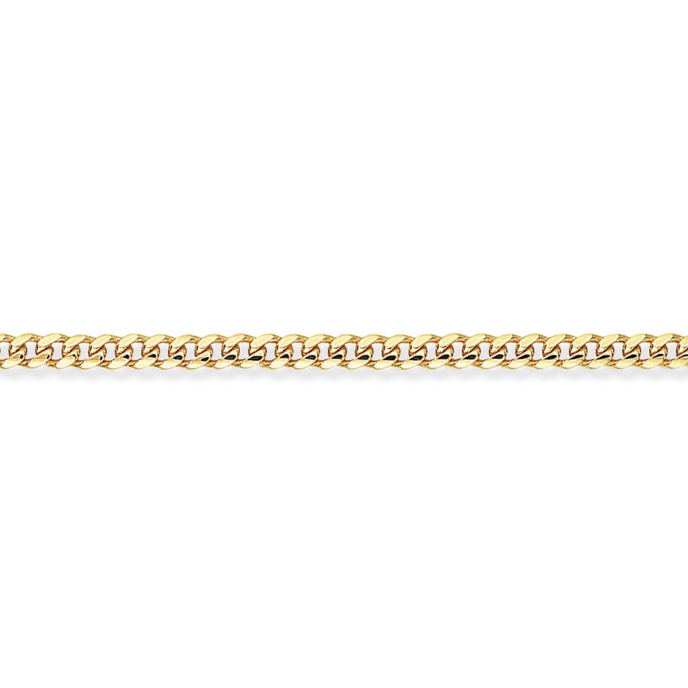 9ct Gold  Bombe Dombed Curb Bracelet 3.5mm 8.5" 21cm - CNNR02675-08