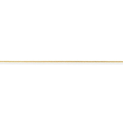 9ct Light Yellow Gold  Curb Pendant Chain Necklace - 0.9mm gauge - CNNR02712