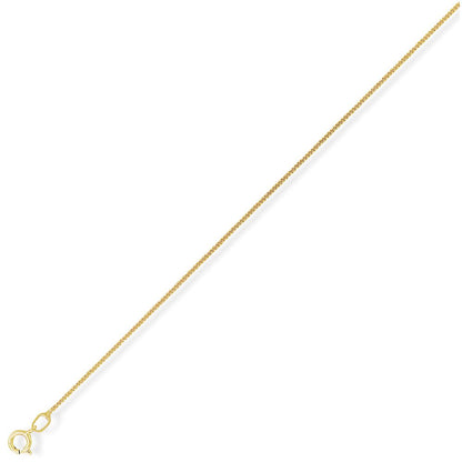 9ct Light Yellow Gold  Curb Pendant Chain Necklace - 0.9mm gauge - CNNR02712