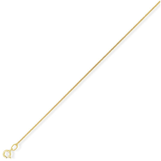 9ct Light Yellow Gold  Curb Pendant Chain Necklace - 0.9mm gauge - CNNR02712