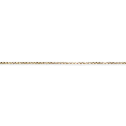 9ct Gold  Round Belcher Pendant Chain Necklace - 1.5mm - CNNR02738