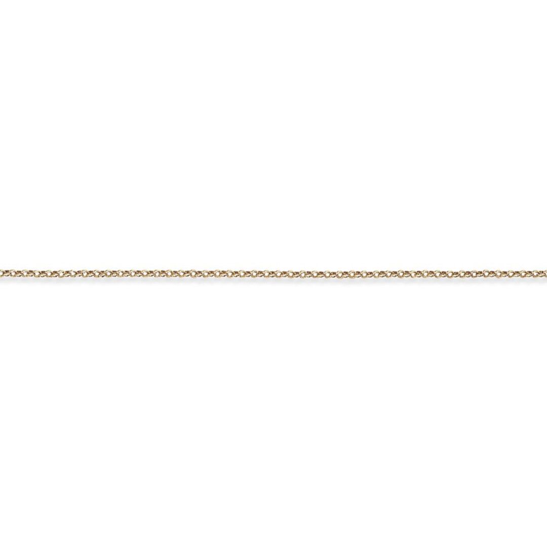 9ct Gold  Round Belcher Pendant Chain Necklace - 1.5mm - CNNR02738