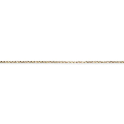 9ct Gold  Round Belcher Pendant Chain Necklace - 1.5mm - CNNR02738