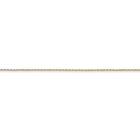 9ct Gold  Round Belcher Pendant Chain Necklace - 1.5mm - CNNR02738