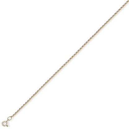 9ct Gold  Round Belcher Pendant Chain Necklace - 1.5mm - CNNR02738