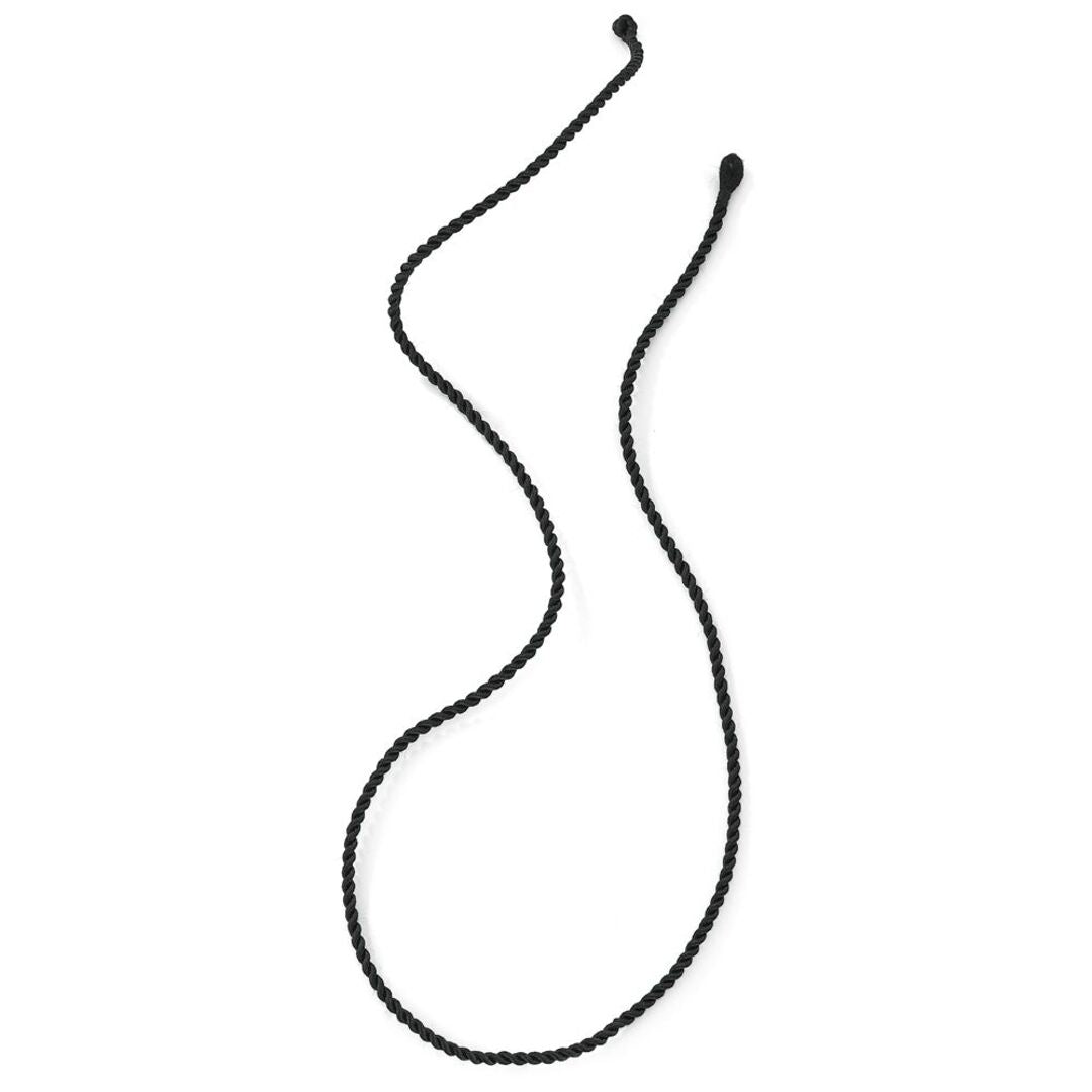 Black String Cord  Twisted Pendant Carrier Necklace 20" 50cm - CNNR02786