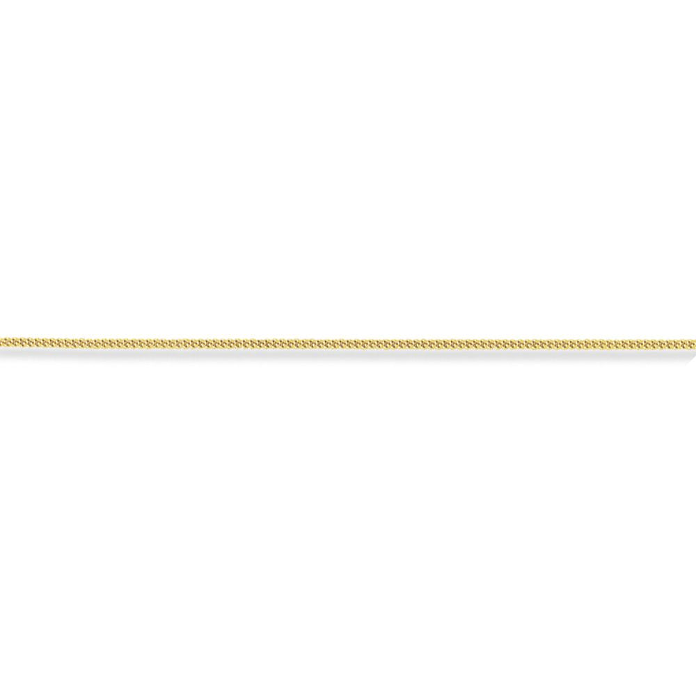 9ct Light Yellow Gold  Curb Pendant Chain Necklace - 1.3mm gauge - CNNR02866