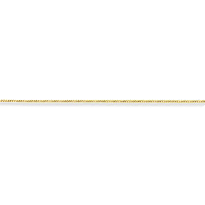 9ct Light Yellow Gold  Curb Pendant Chain Necklace - 1.3mm gauge - CNNR02866