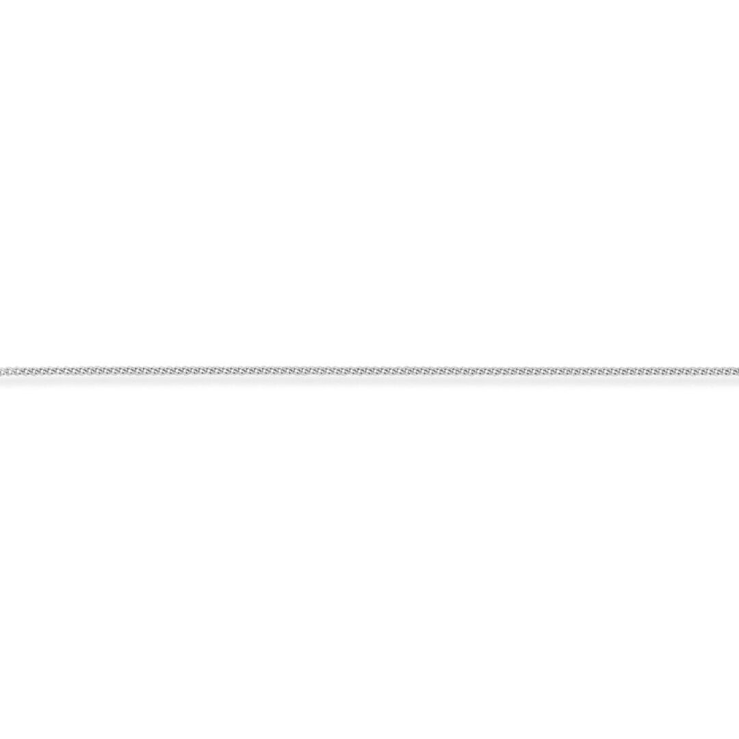 9ct White Gold  Classic Curb Pendant Chain Necklace - 1.2mm gauge - CNNR02868
