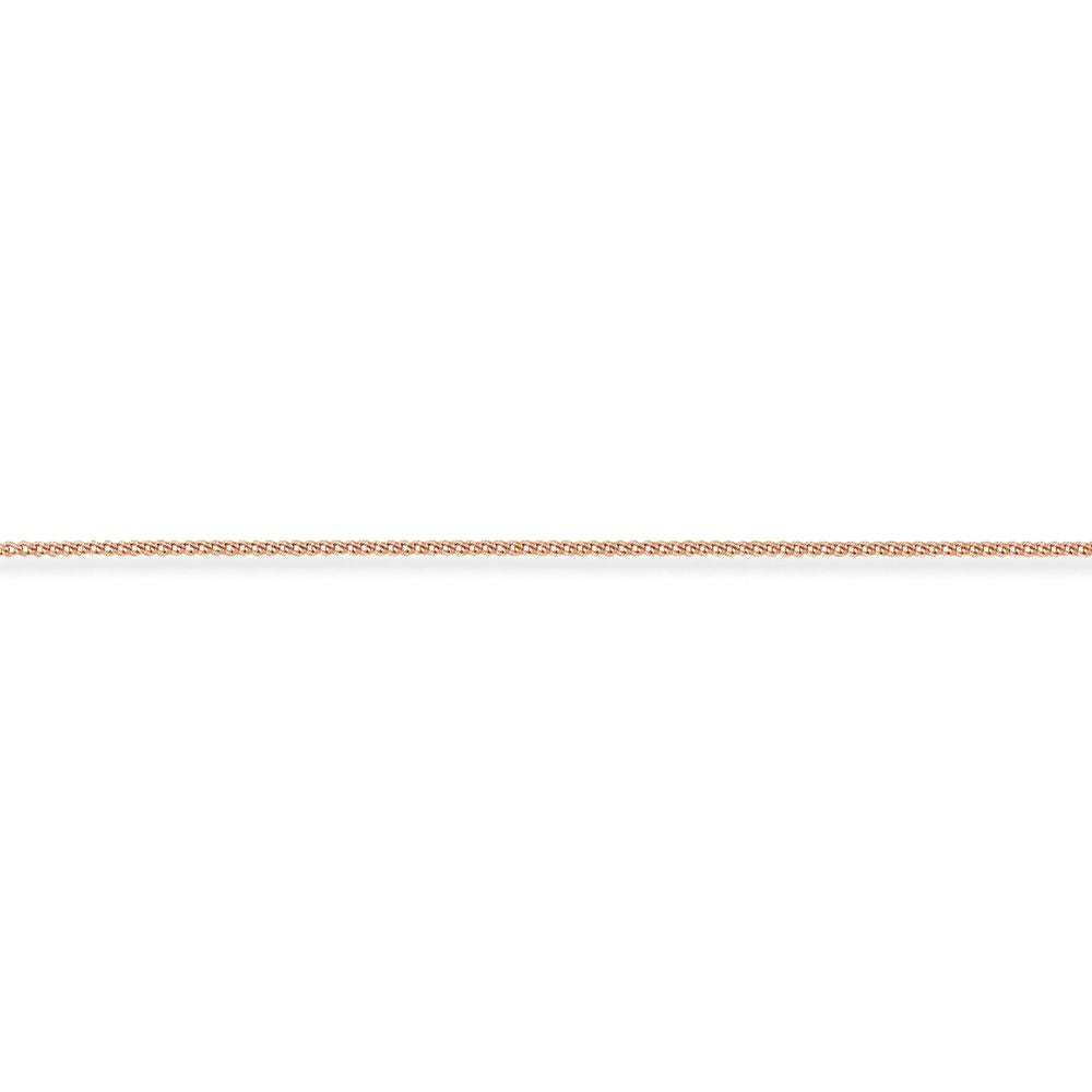 9ct Pink Rose Gold  Classic Curb Pendant Chain Necklace - 1.1mm - CNNR02869