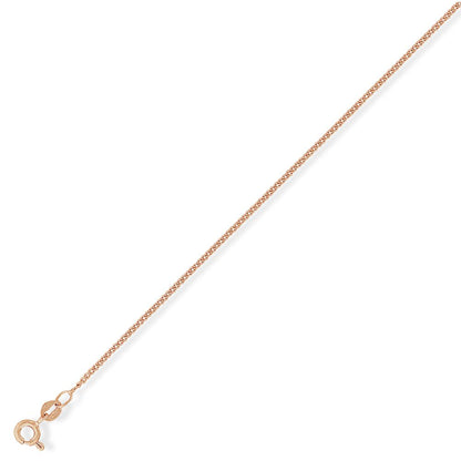 9ct Pink Rose Gold  Classic Curb Pendant Chain Necklace - 1.1mm - CNNR02869
