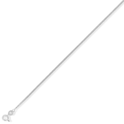 9ct White Gold  Diamond-Cut Curb Pendant Chain Necklace - 1.6mm - CNNR02946