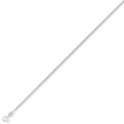 9ct White Gold  Diamond-Cut Curb Pendant Chain Necklace - 1.75mm - CNNR02947