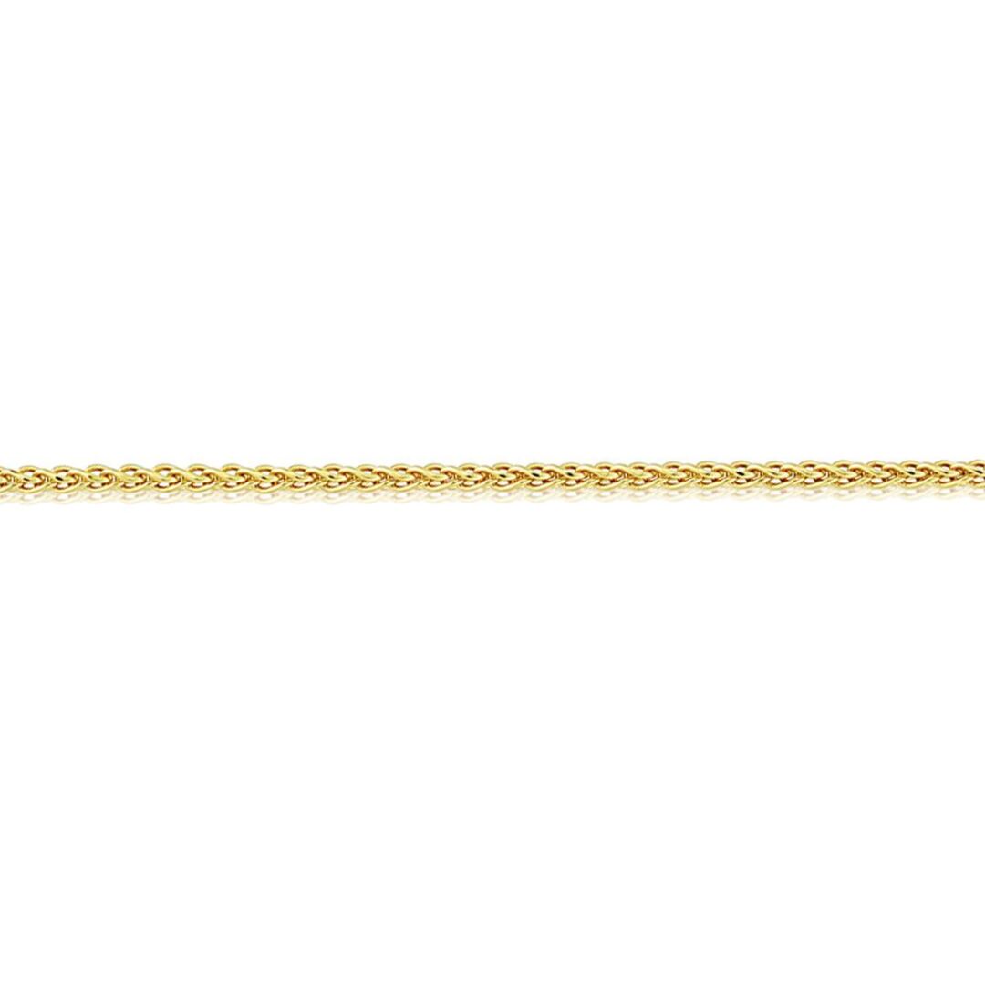 9ct Gold  Silky Spiga Pendant Chain Necklace - 1.5mm Gauge - CNNR02963
