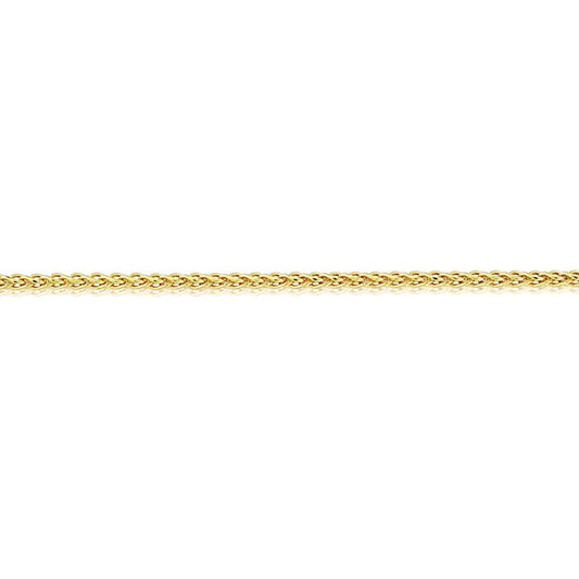 9ct Gold  Silky Spiga Pendant Chain Necklace - 1.5mm Gauge - CNNR02963