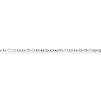18ct White Gold  Fine Trace Pendant Chain Necklace - 1.2mm gauge - CWNR02736