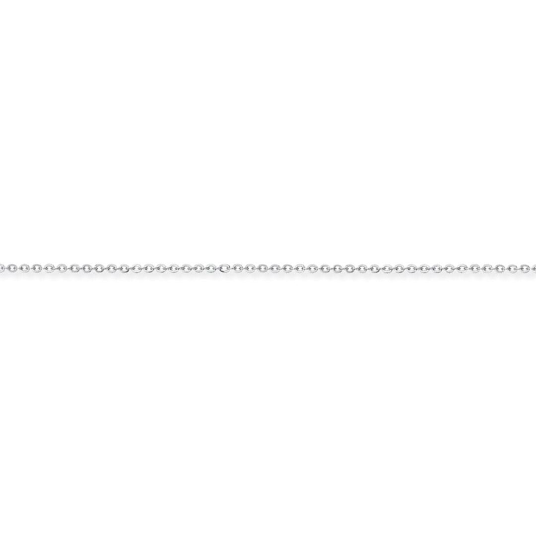 18ct White Gold  Fine Trace Rolo Pendant Chain Necklace - 1.05mm - CWNR02912