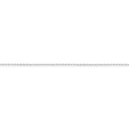 18ct White Gold  Fine Trace Rolo Pendant Chain Necklace - 1.05mm - CWNR02912