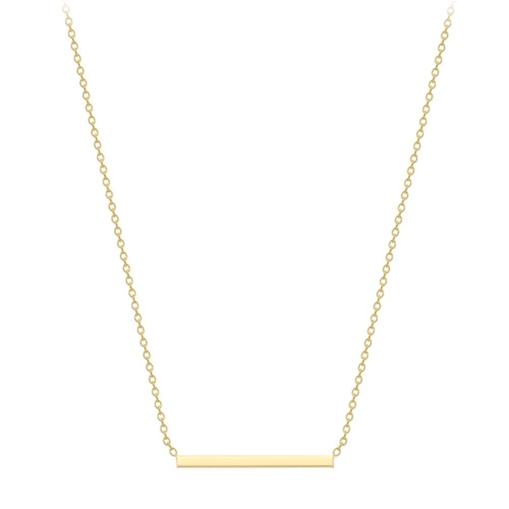 18ct Gold  18K Barrel Bar Necklace - CXNR0200013-18