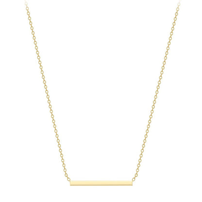 18ct Gold  18K Barrel Bar Necklace - CXNR0200013-18