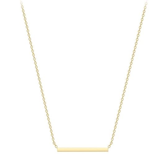 18ct Gold  18K Barrel Bar Necklace - CXNR0200013-18