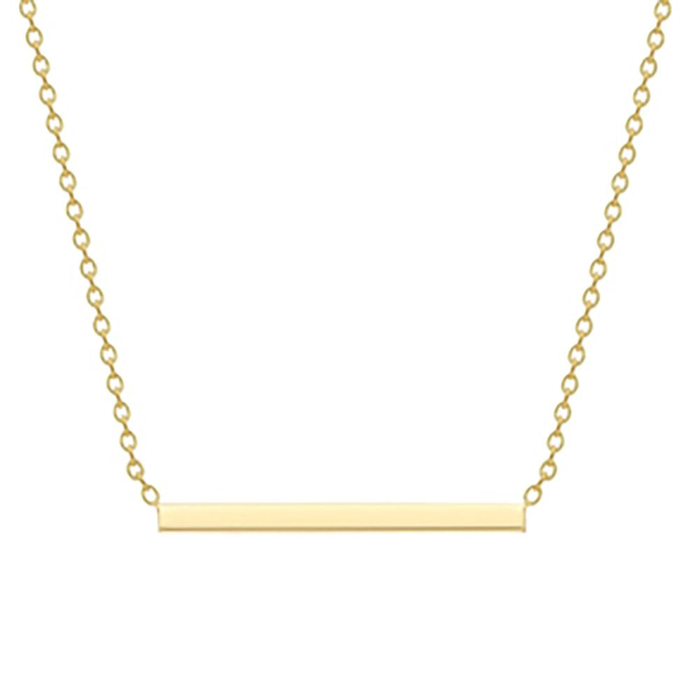 18ct Gold  18K Barrel Bar Necklace - CXNR0200013-18