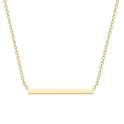18ct Gold  18K Barrel Bar Necklace - CXNR0200013-18