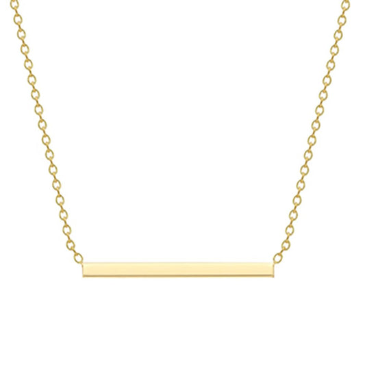 18ct Gold  18K Barrel Bar Necklace - CXNR0200013-18