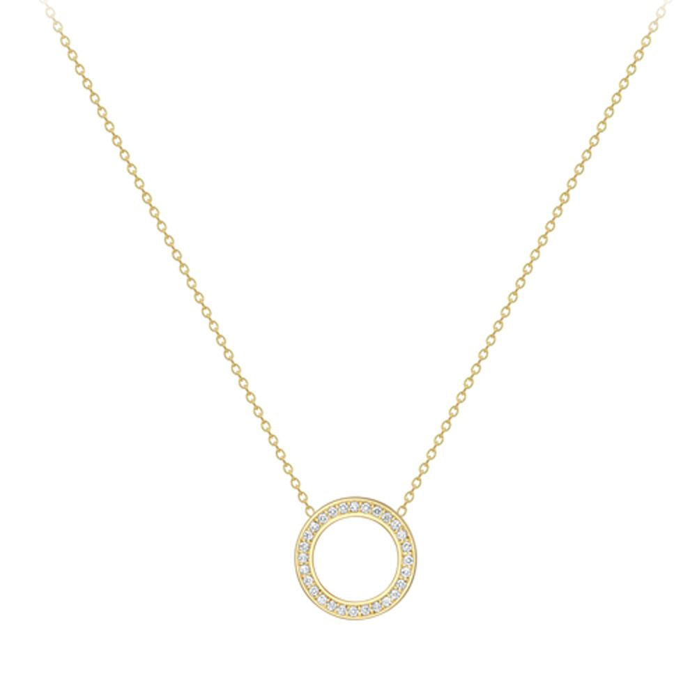 18ct Gold  18K Diamond Large Round Necklace - CXNR0200043-18