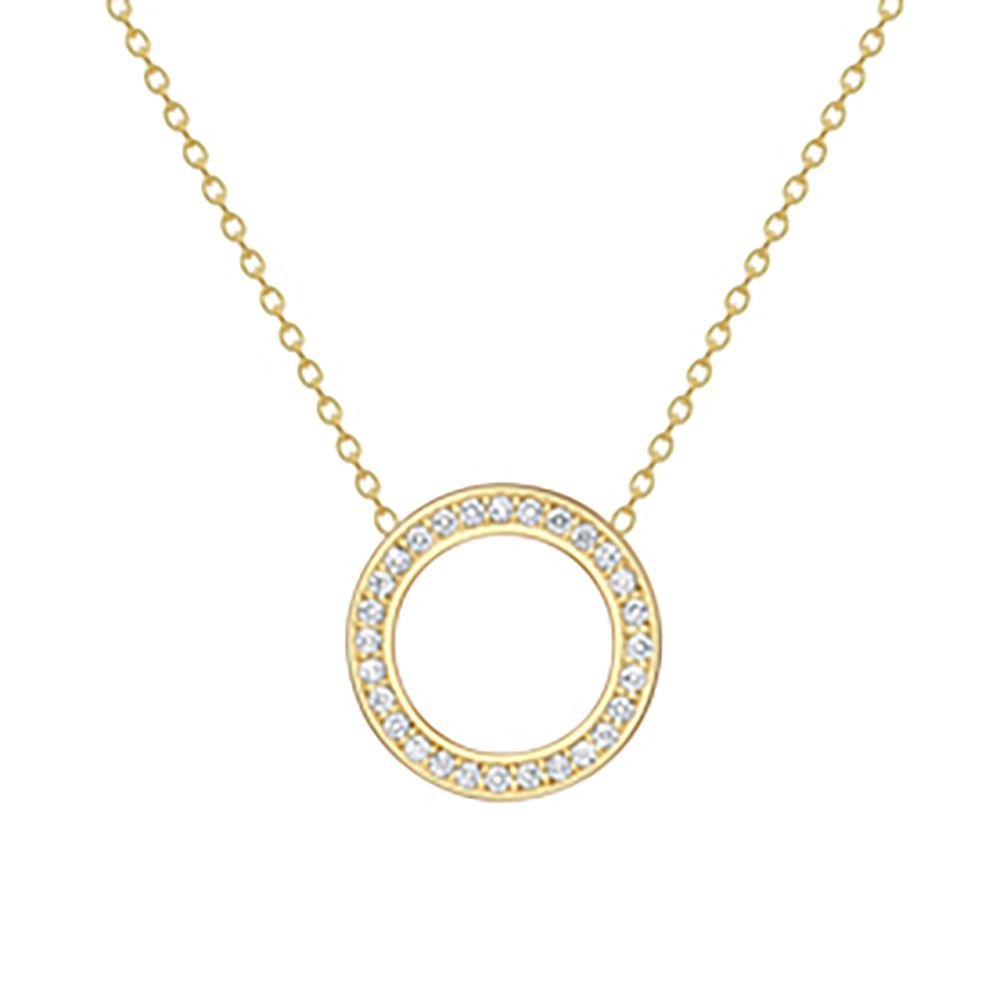 18ct Gold  18K Diamond Large Round Necklace - CXNR0200043-18