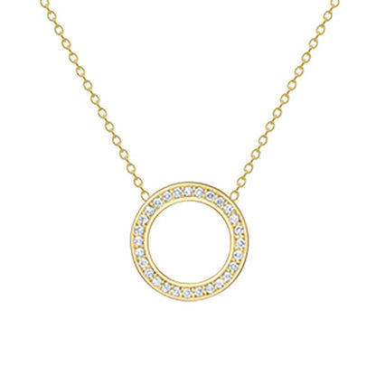 18ct Gold  18K Diamond Large Round Necklace - CXNR0200043-18