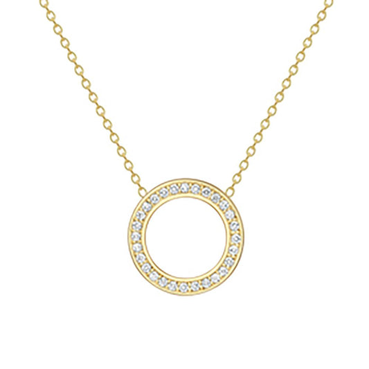 18ct Gold  18K Diamond Large Round Necklace - CXNR0200043-18