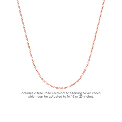 Rose Silver  Pink CZ Wreath Cluster Pendant Necklace 18 inch - GVP523