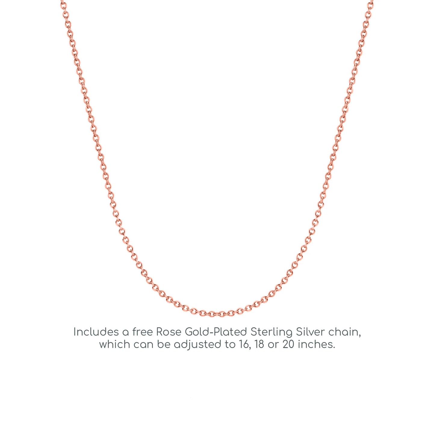 Rose Silver  black CZ Floating Bead Kitty Cat Necklace 18 inch - GVP432