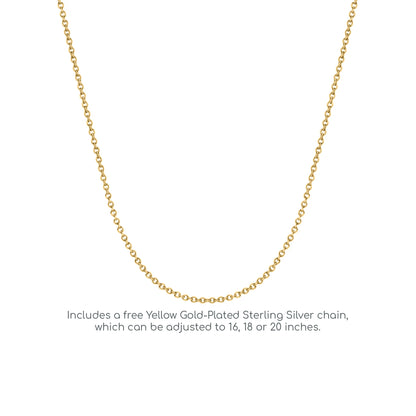 Gilded Silver  CZ Fluted Sunburst Bubbly Heart Necklace 18" - GVP600