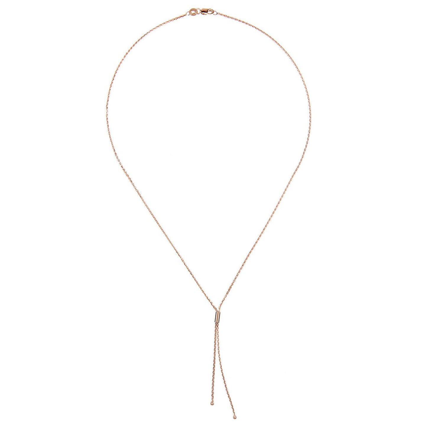 9ct Rose Gold  Spiga Wheat Negligee Chain Necklace 17 inch - DNVAXL35R