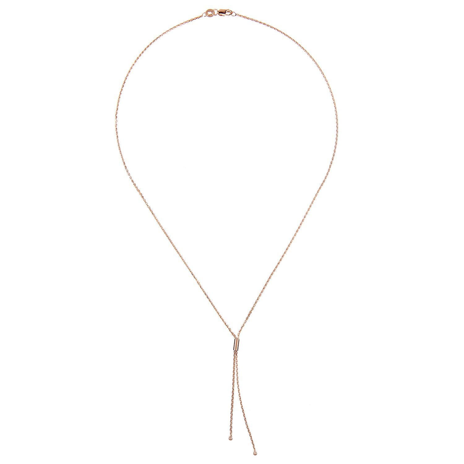 9ct Rose Gold  Spiga Wheat Negligee Chain Necklace 17 inch - DNVAXL35R