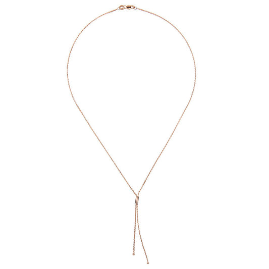 9ct Rose Gold  Spiga Wheat Negligee Chain Necklace 17 inch - DNVAXL35R