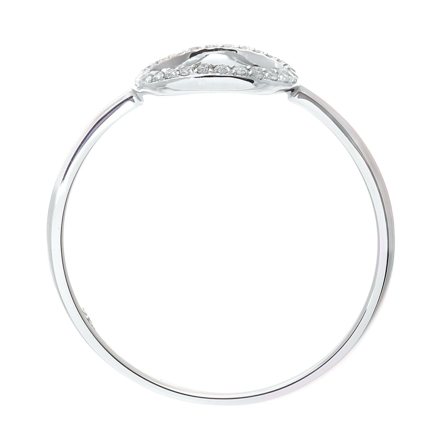 9ct White Gold  Round 7pts Diamond Circle Dress Ring - DR1AXL507W