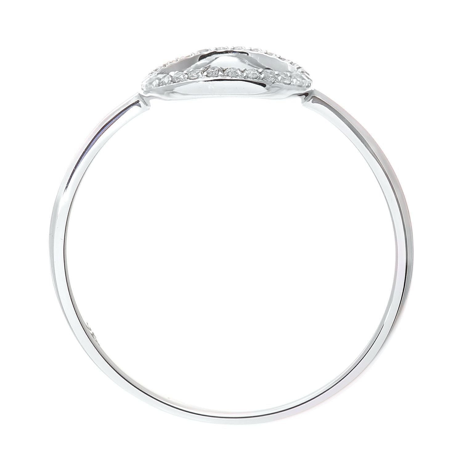 9ct White Gold  Round 7pts Diamond Circle Dress Ring - DR1AXL507W