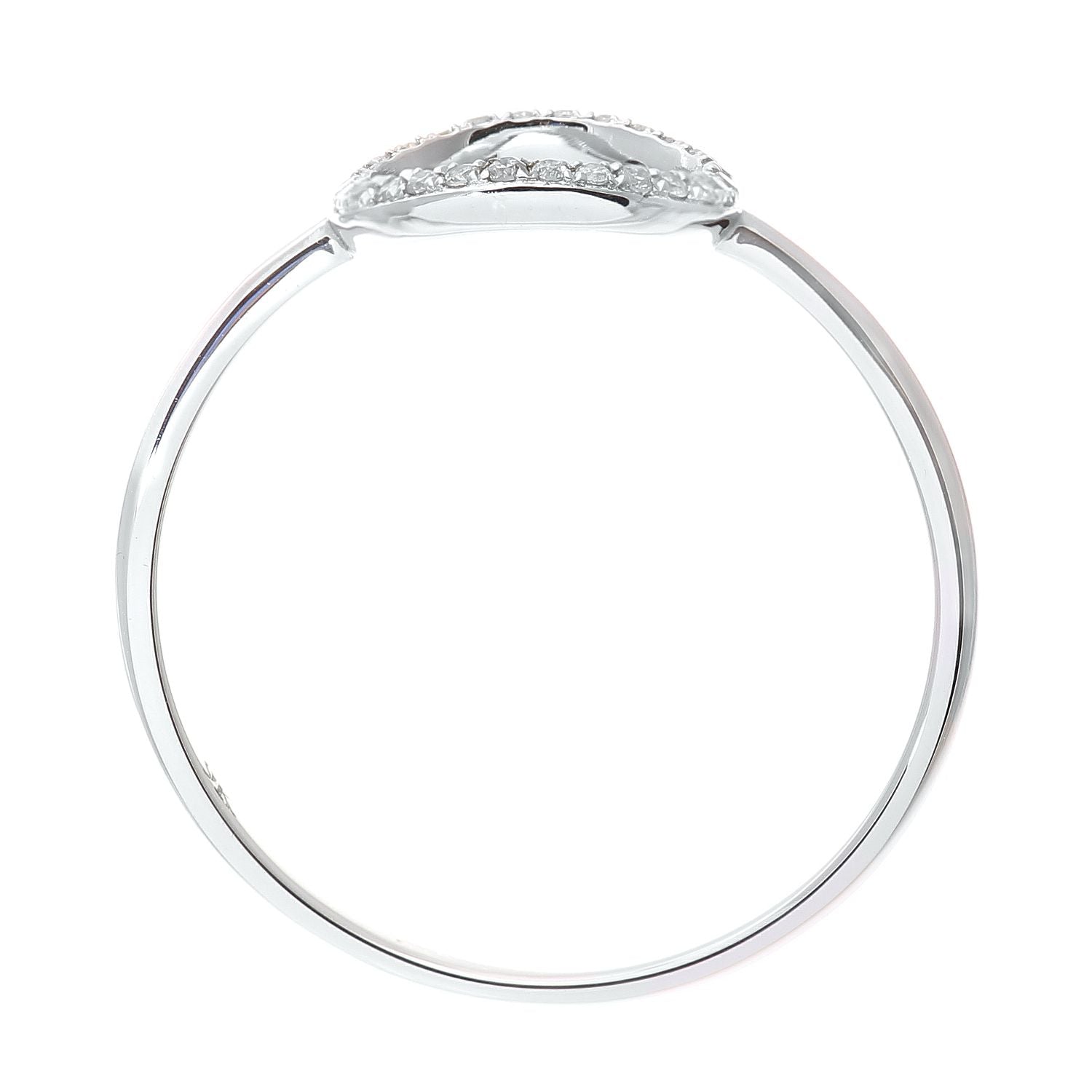 9ct White Gold  Round 7pts Diamond Circle Dress Ring - DR1AXL507W