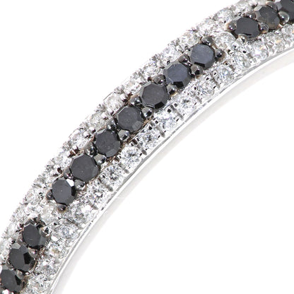 9ct White Gold  Diamond Black Diamond Inverted Eternity Ring 1.5mm - DR1AXL515WBLKD