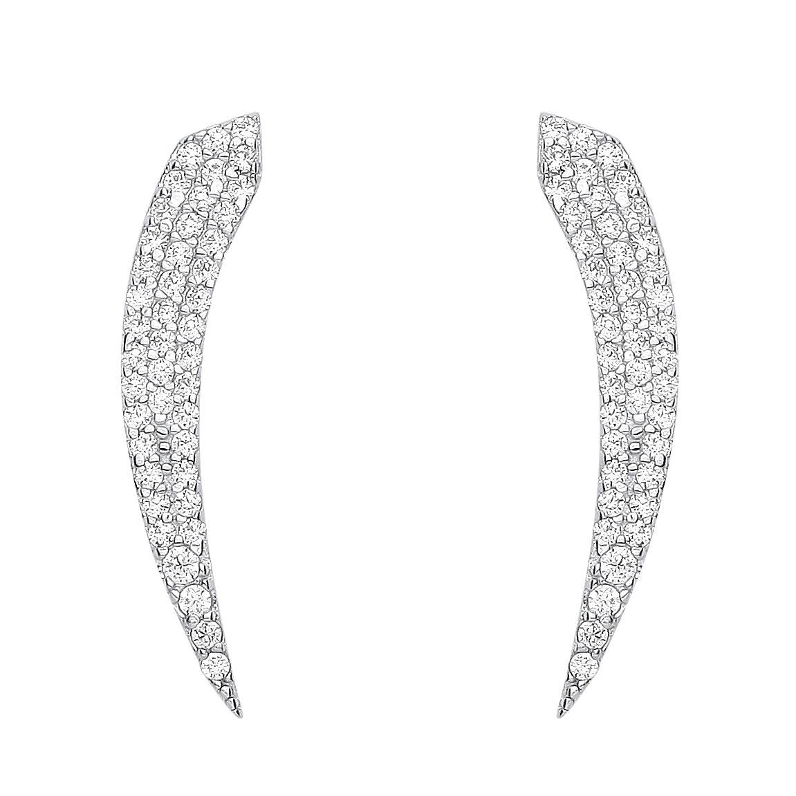 Silver  Fangs Horny of Plenty Drop Earrings - EAG1166