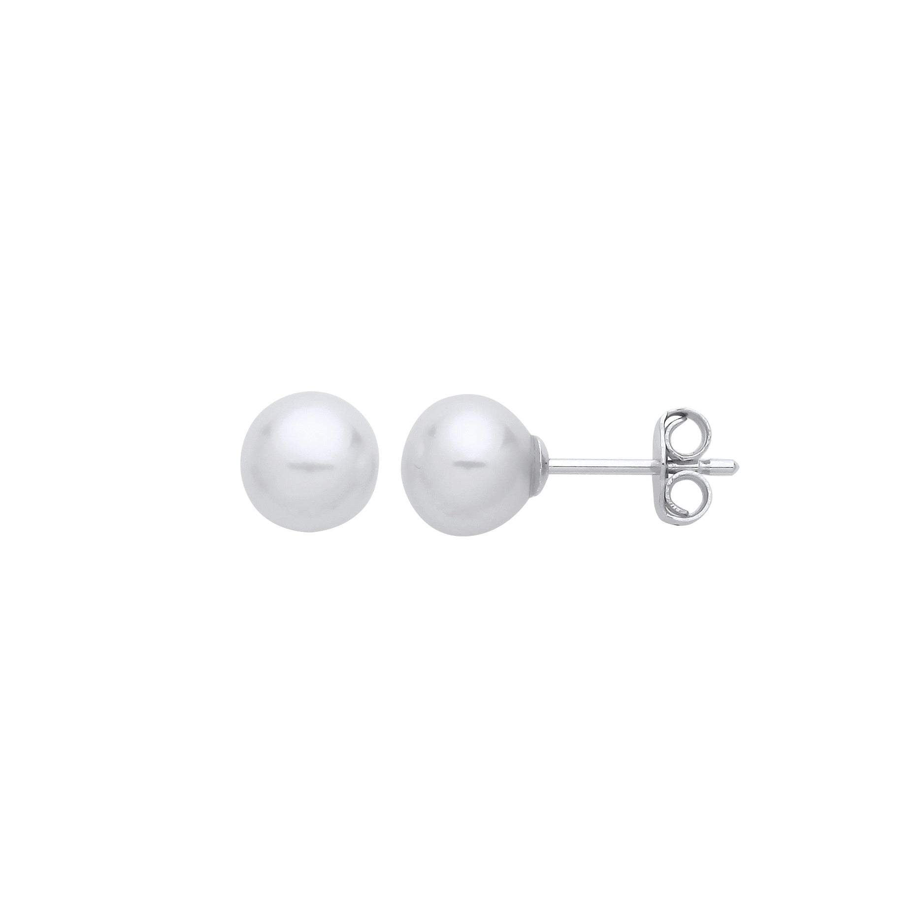 Silver  Levana Full Moon Stud Earrings - EAG1267