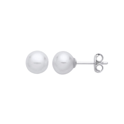 925 Sterling Silver  Cream Pearl Levana Full Moon Stud Earrings - EAG1267